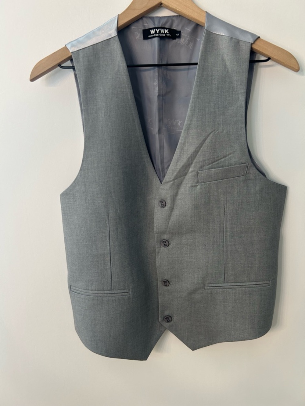 *NWT* WYWK Men's Light Gray 3-Piece Slim Fit Tuxedo Suit Set‌, Size Small - Picture 11 of 12
